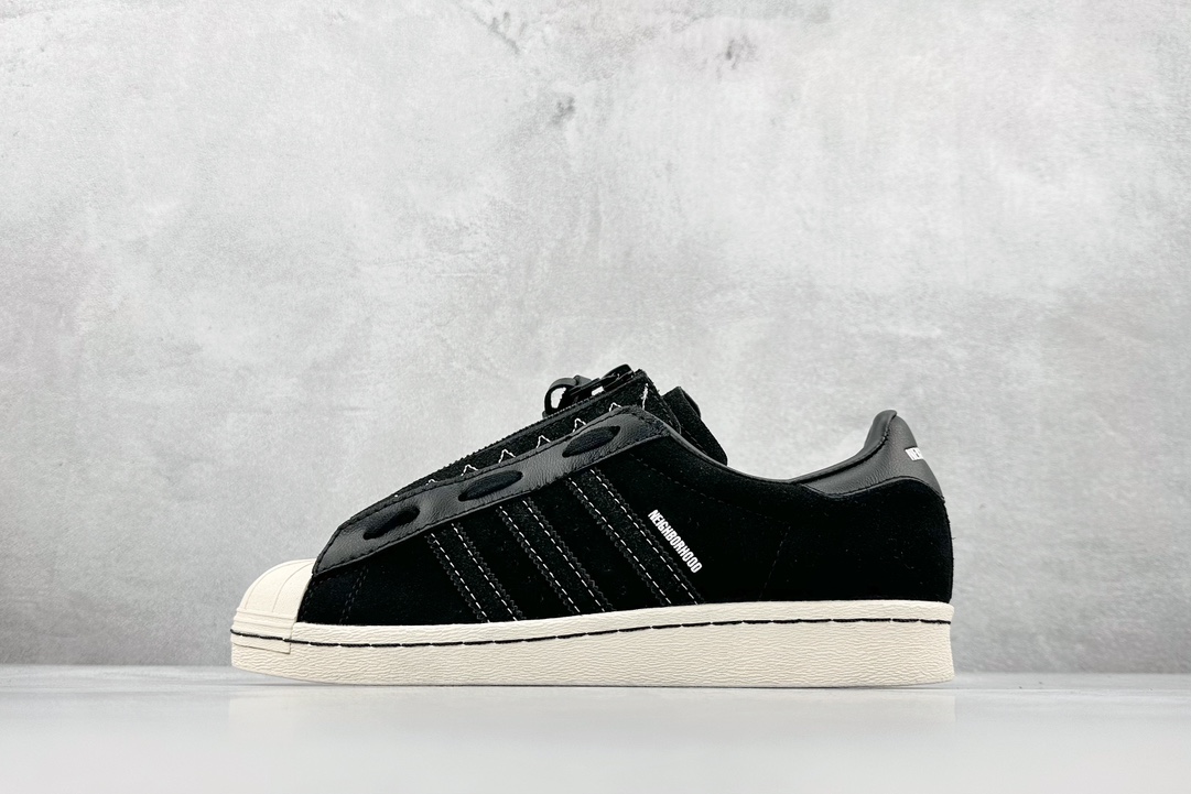 150 NBHD x Adidas   Superstar GX1400 拉链拆卸款 贝壳头休闲板鞋