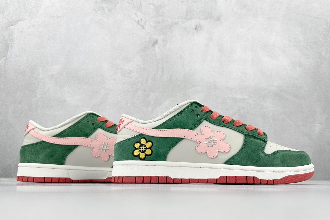 250 Nike  Wtp Water The Plant 1.0 Dunk Low ”Shroom” 定制太阳花笑脸