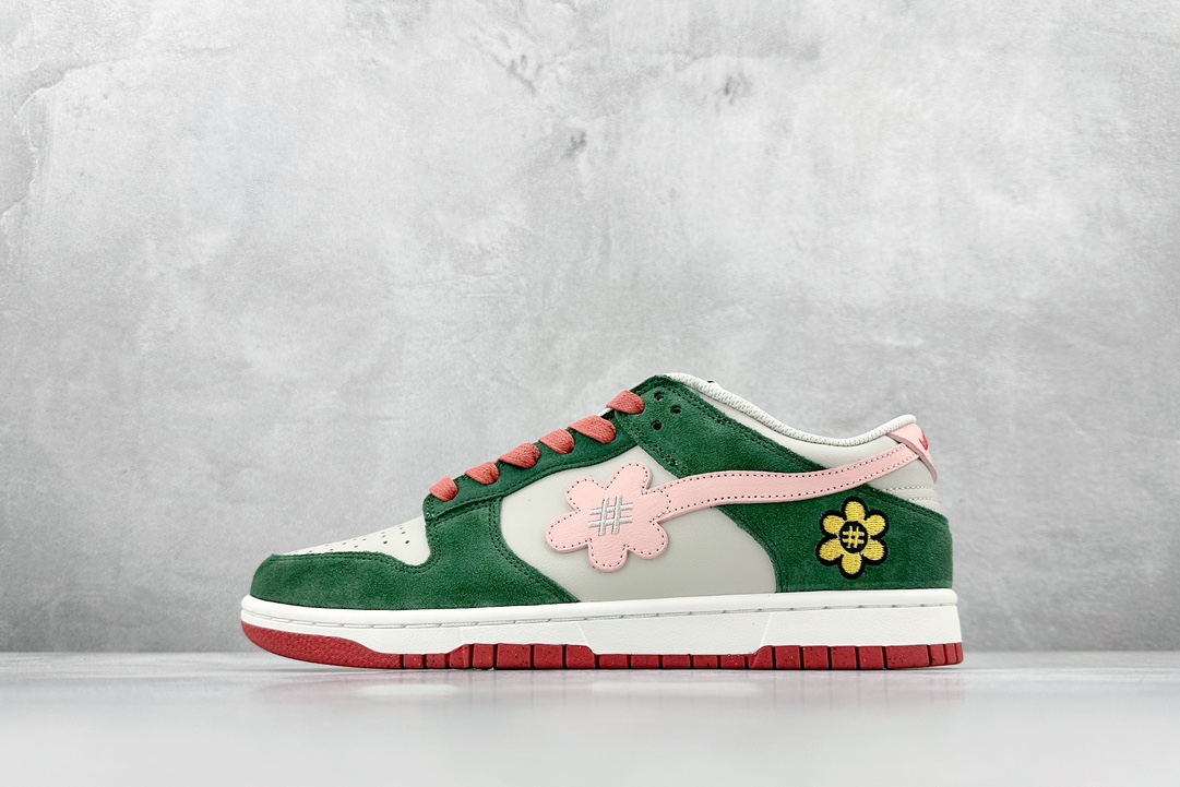 250 Nike  Wtp Water The Plant 1.0 Dunk Low ”Shroom” 定制太阳花笑脸