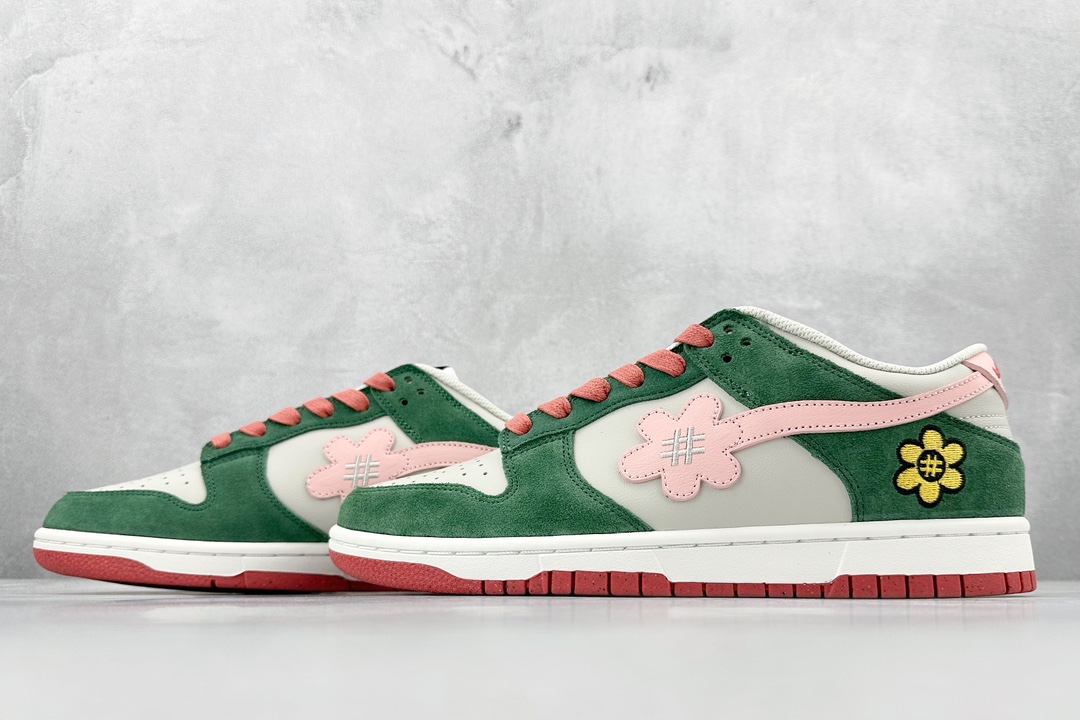 250 Nike  Wtp Water The Plant 1.0 Dunk Low ”Shroom” 定制太阳花笑脸