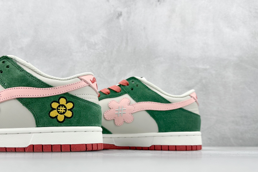 250 Nike  Wtp Water The Plant 1.0 Dunk Low ”Shroom” 定制太阳花笑脸