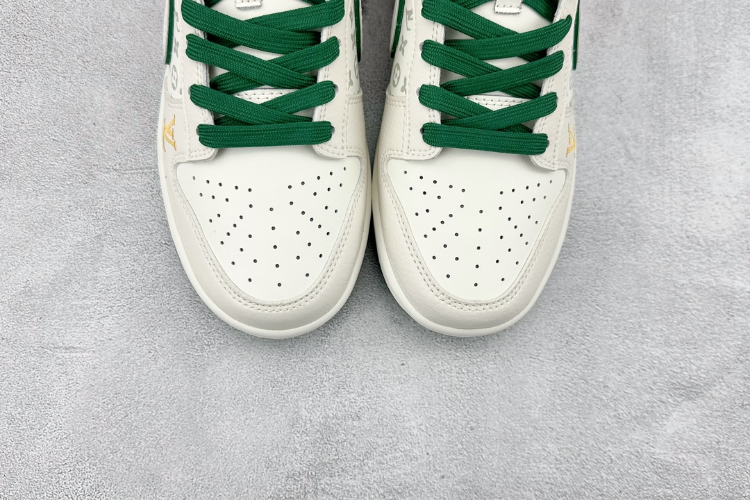 Lv x Nike Dunk Low 米白绿暗夜骑士 FC1688-127