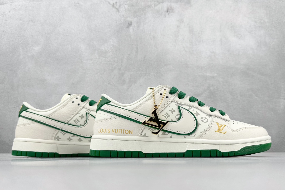 Lv x Nike Dunk Low 米白绿暗夜骑士 FC1688-127