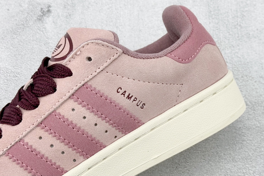 Adidas Campus clover pink and white suede casual shoes HP6286