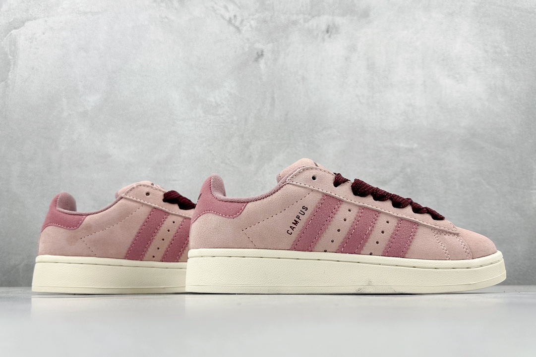 Adidas Campus clover pink and white suede casual shoes HP6286