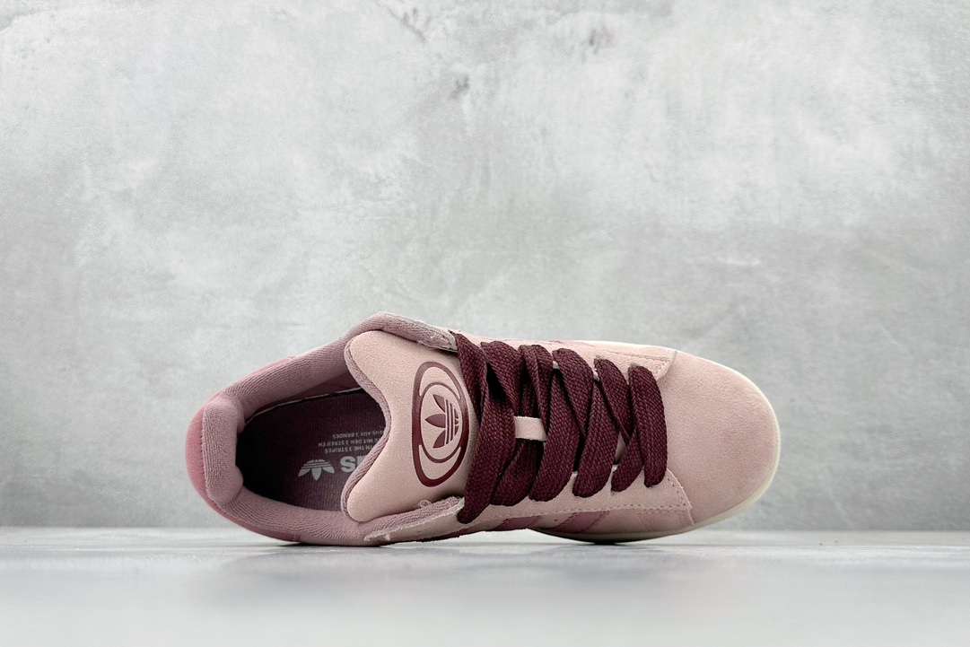 Adidas Campus clover pink and white suede casual shoes HP6286