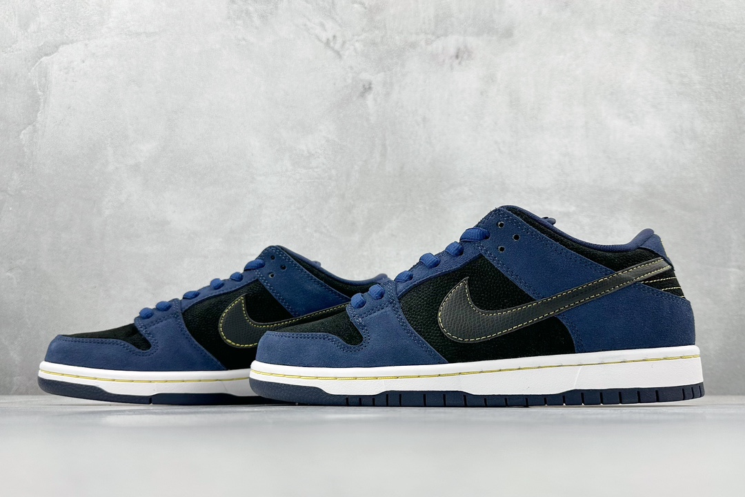 JH NIKE SB Dunk Low Black and Blue 304292-408