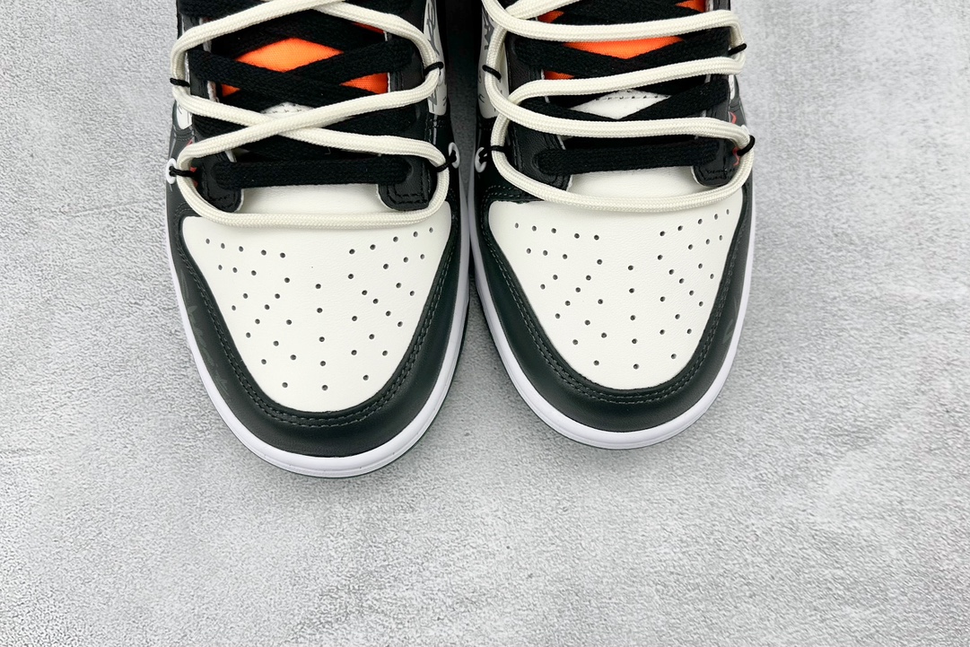 A Nike Dunk Low Panda Prank Slide Track Crack Boardman White Green Black Low Top Casual Sports Skateboard Shoes DD1391-300