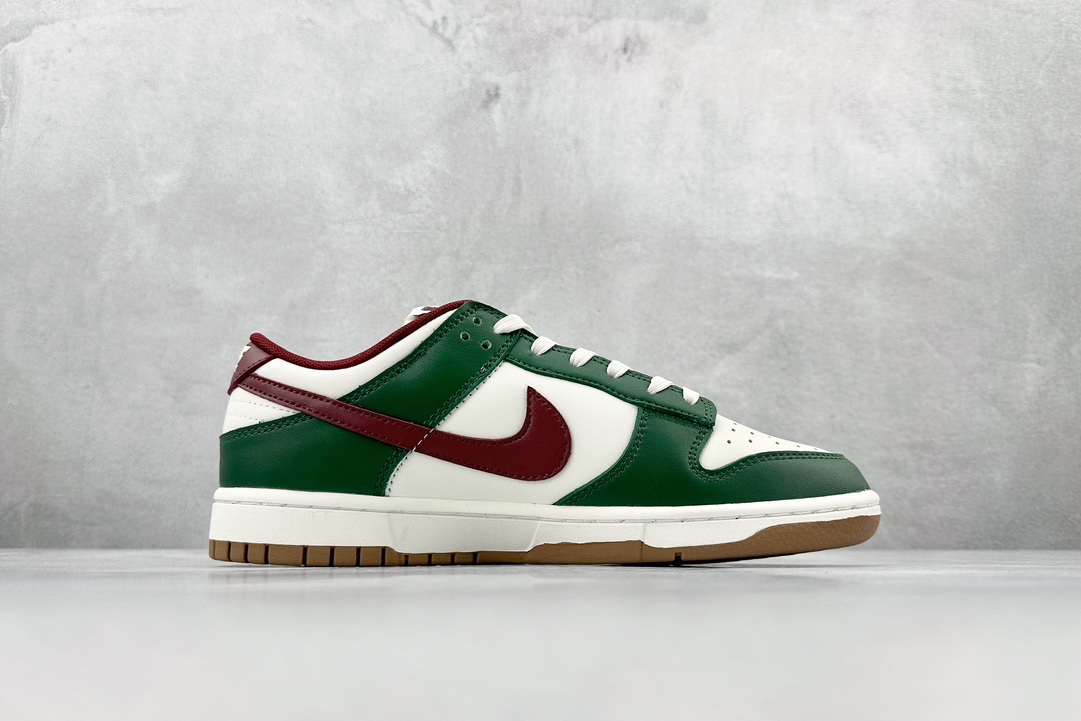 H Nike Dunk Low Dark Green Wine Red FB7160-161