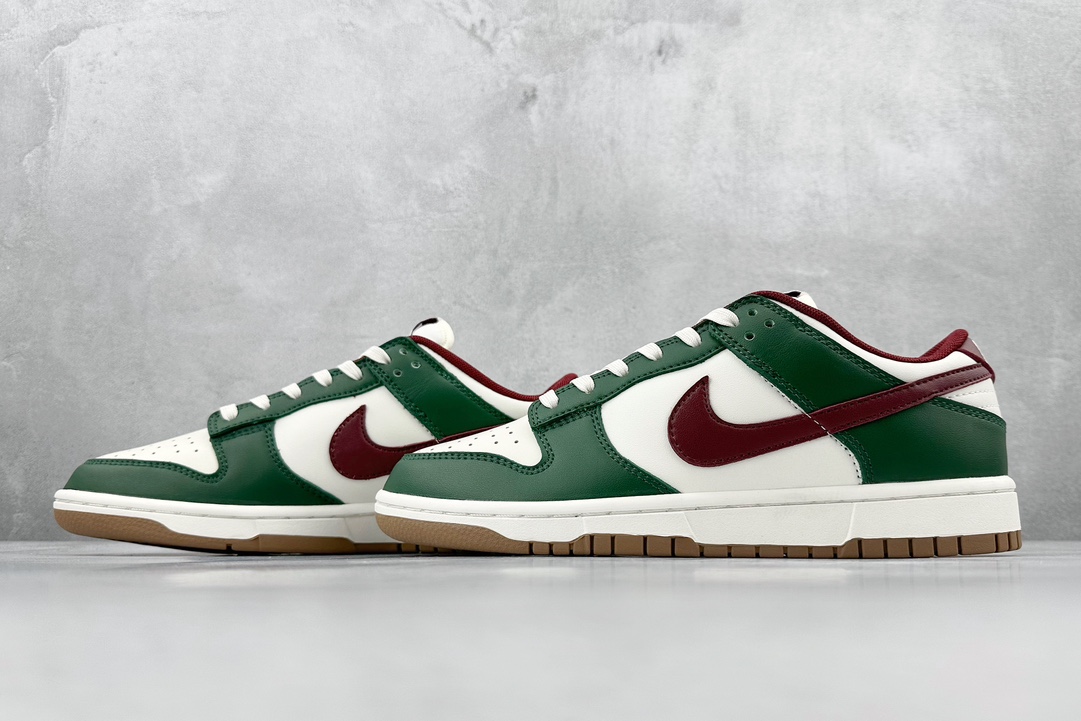 H Nike Dunk Low Dark Green Wine Red FB7160-161