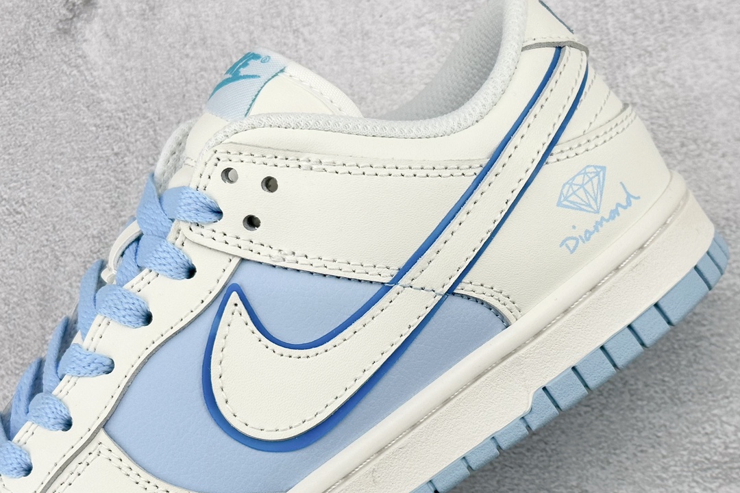 X Nike SB Dunk Low White Blue Diamond XH1733-002