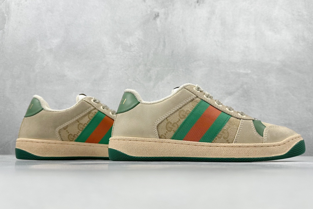 450 S纯原 Gucci Distressed Screener sneaker古驰小脏鞋系列