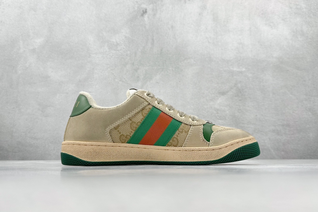 450 S纯原 Gucci Distressed Screener sneaker古驰小脏鞋系列