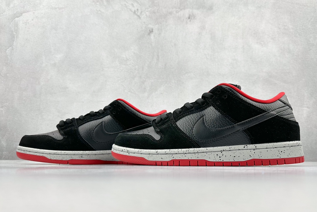 JH Nike SB Dunk Low Pro Black Red 304292-050