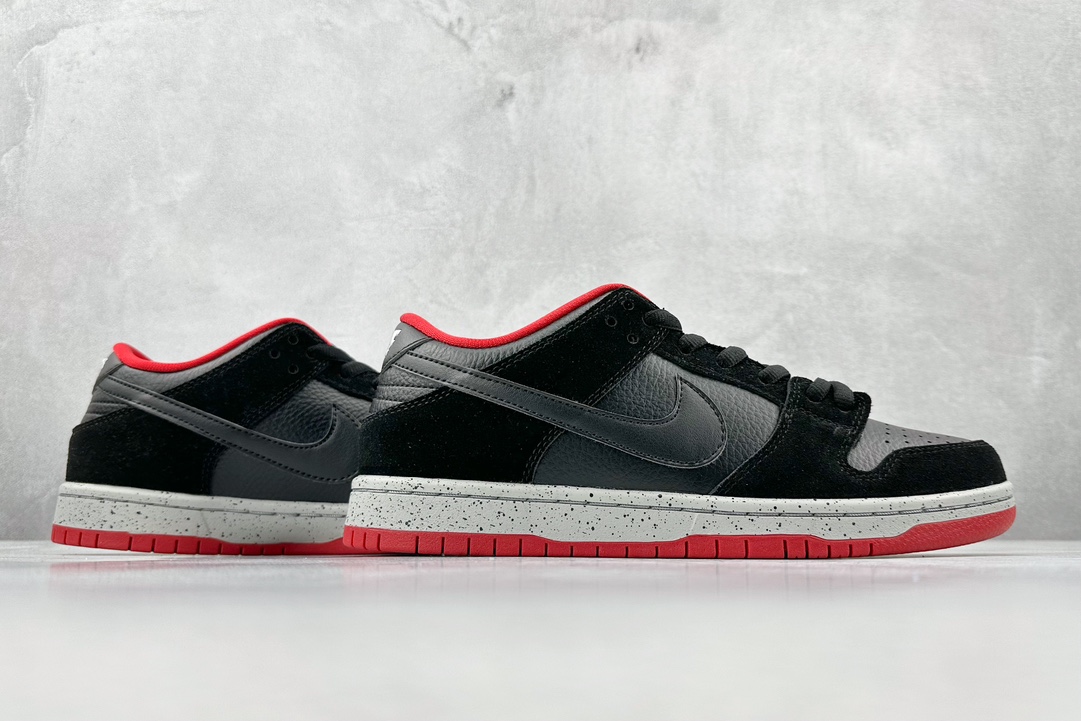 JH Nike SB Dunk Low Pro Black Red 304292-050