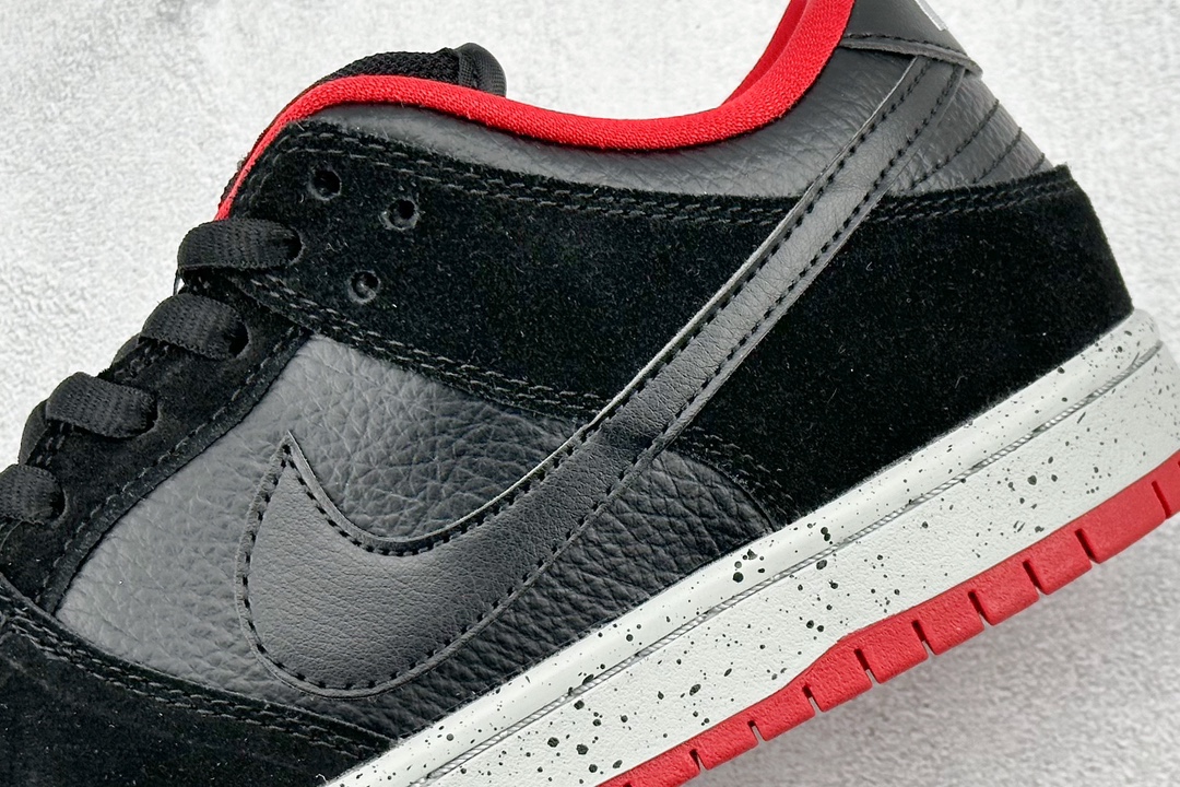 JH Nike SB Dunk Low Pro Black Red 304292-050