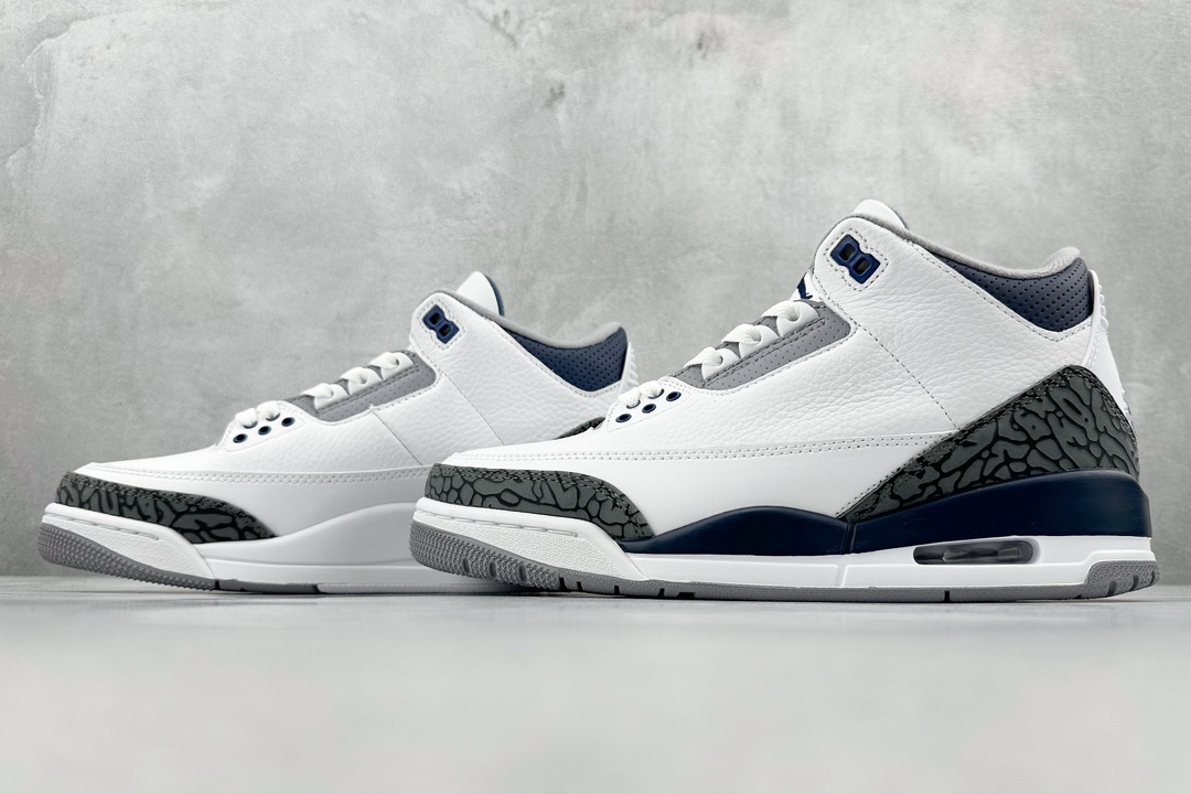 F Air Jordan 3 Retro White Blue Trend Retro Basketball Shoes CT8532-140