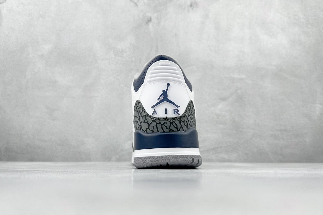 F Air Jordan 3 Retro White Blue Trend Retro Basketball Shoes CT8532-140