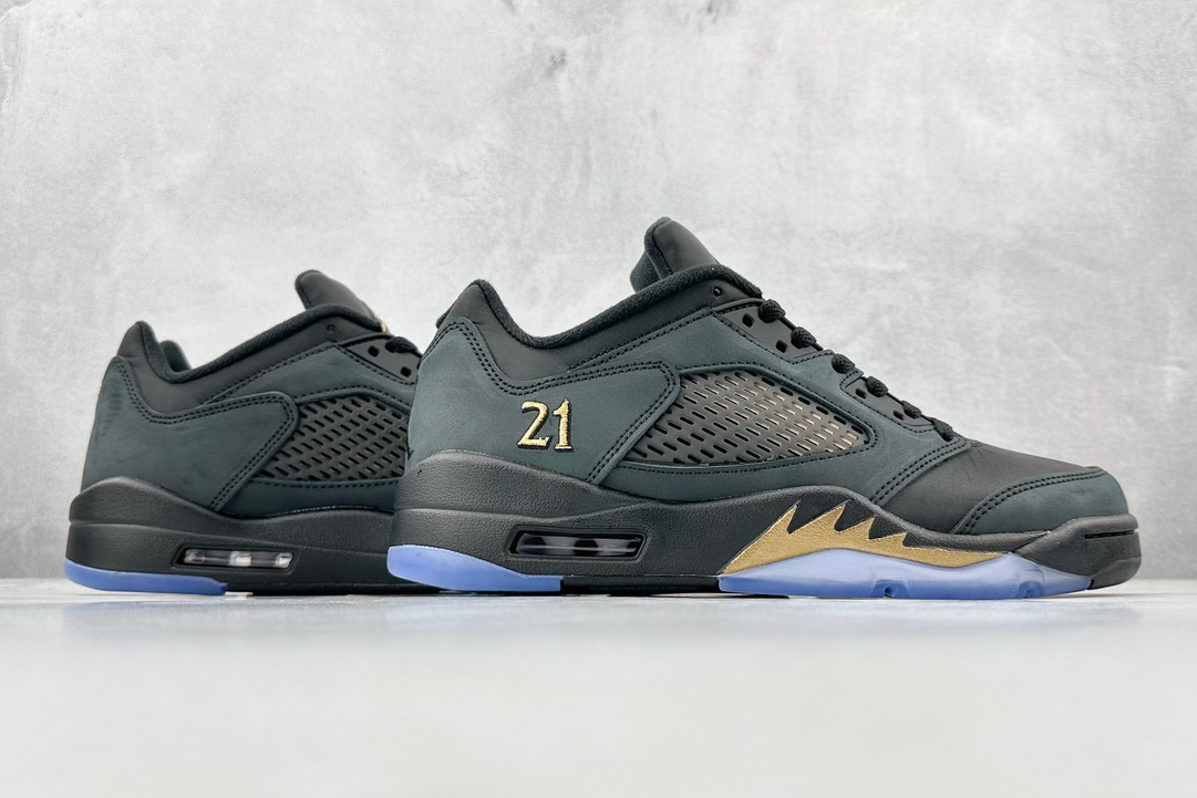 Super cost-effective Air Jordan 5 Low ”Wings” AJ5 Joe 5 black and gold pure original low-top basketball shoes DJ1094-001