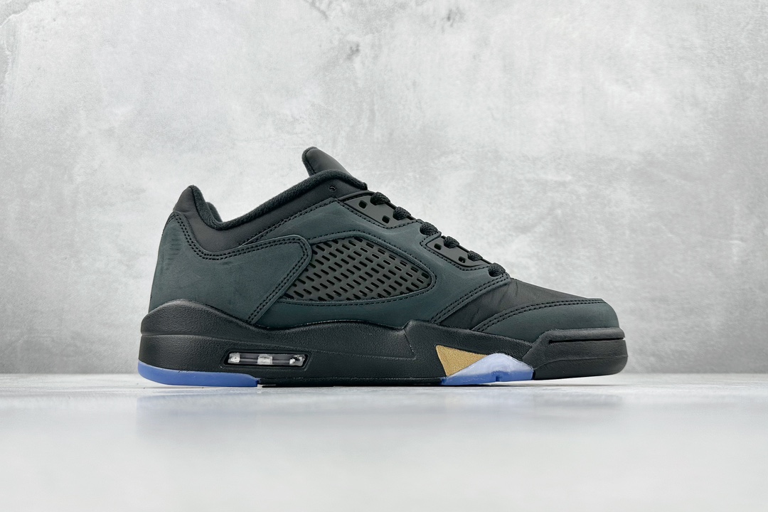 Super cost-effective Air Jordan 5 Low ”Wings” AJ5 Joe 5 black and gold pure original low-top basketball shoes DJ1094-001