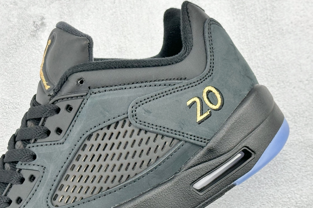 Super cost-effective Air Jordan 5 Low ”Wings” AJ5 Joe 5 black and gold pure original low-top basketball shoes DJ1094-001