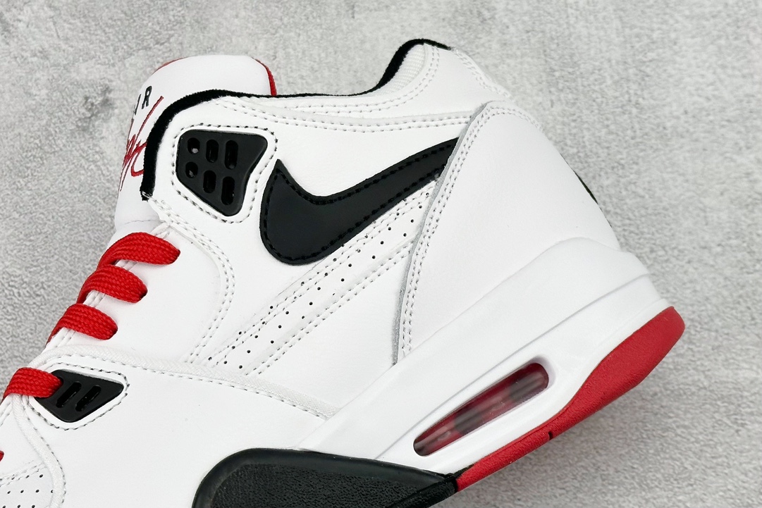 Nike Air Flight 89 ”White Black Red” aj4 upgraded version 306252-107