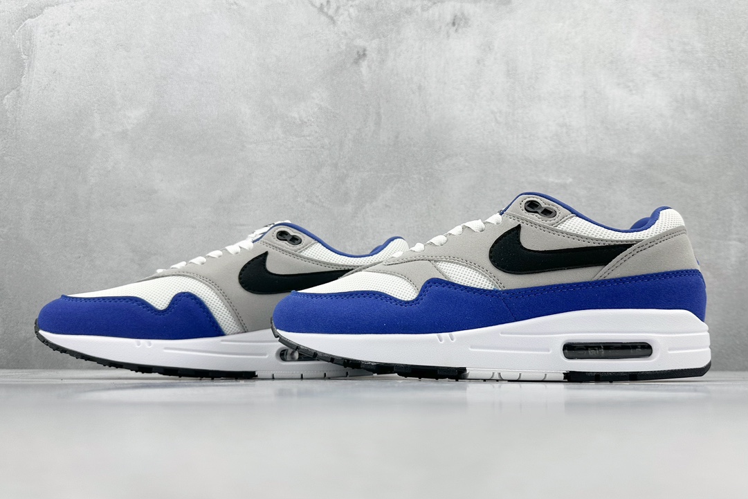 Nike Air Max 1 white black blue retro casual running shoes FD9082-100