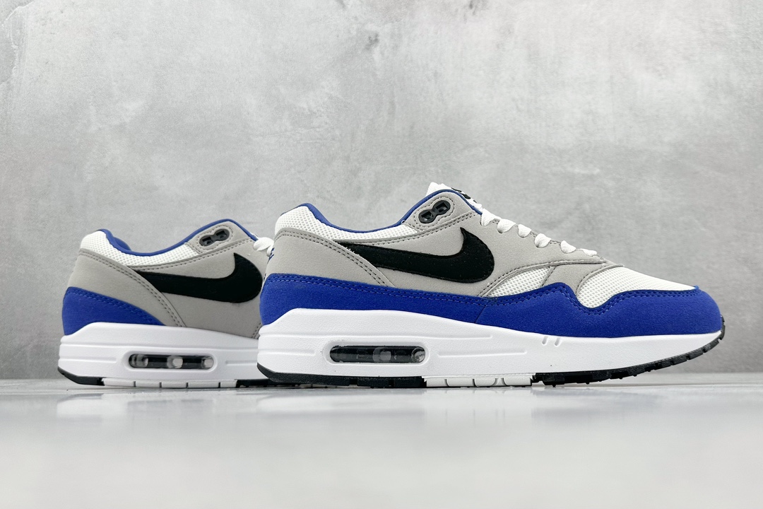 Nike Air Max 1 white black blue retro casual running shoes FD9082-100