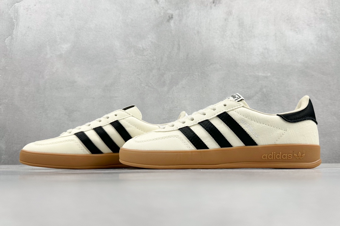 R Adidas Originals Gazelle White Clover Retro Casual Non-slip Wear-resistant Low-top Sneakers IG3677