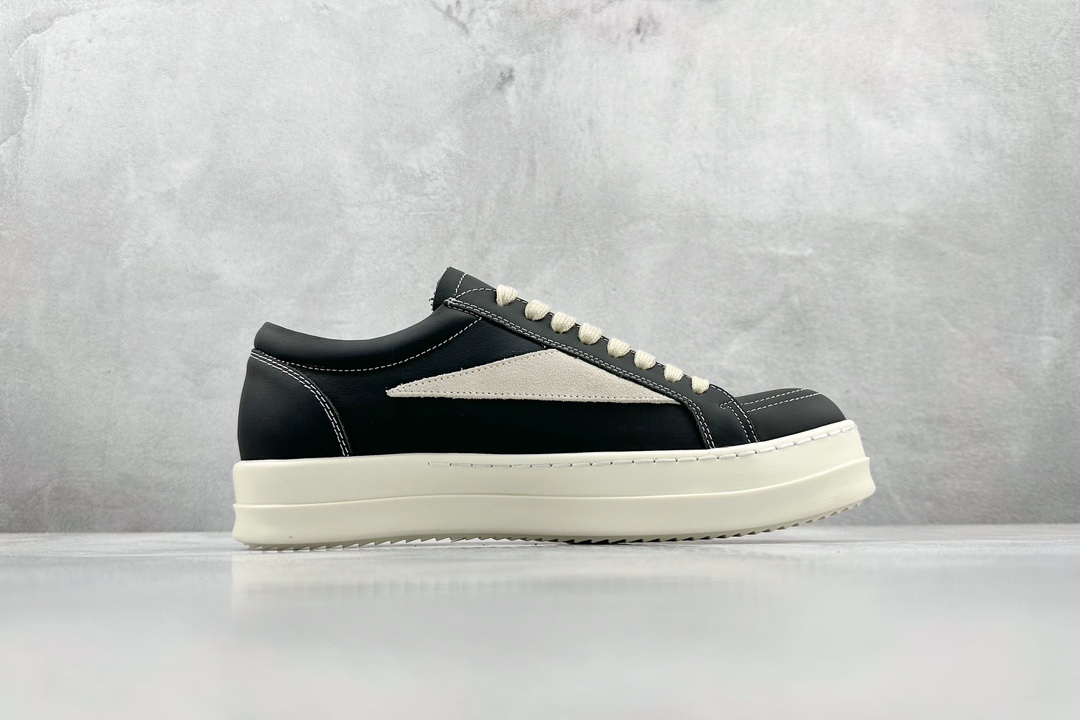 P Rickowens black leather surface distinguishes all versions on the market