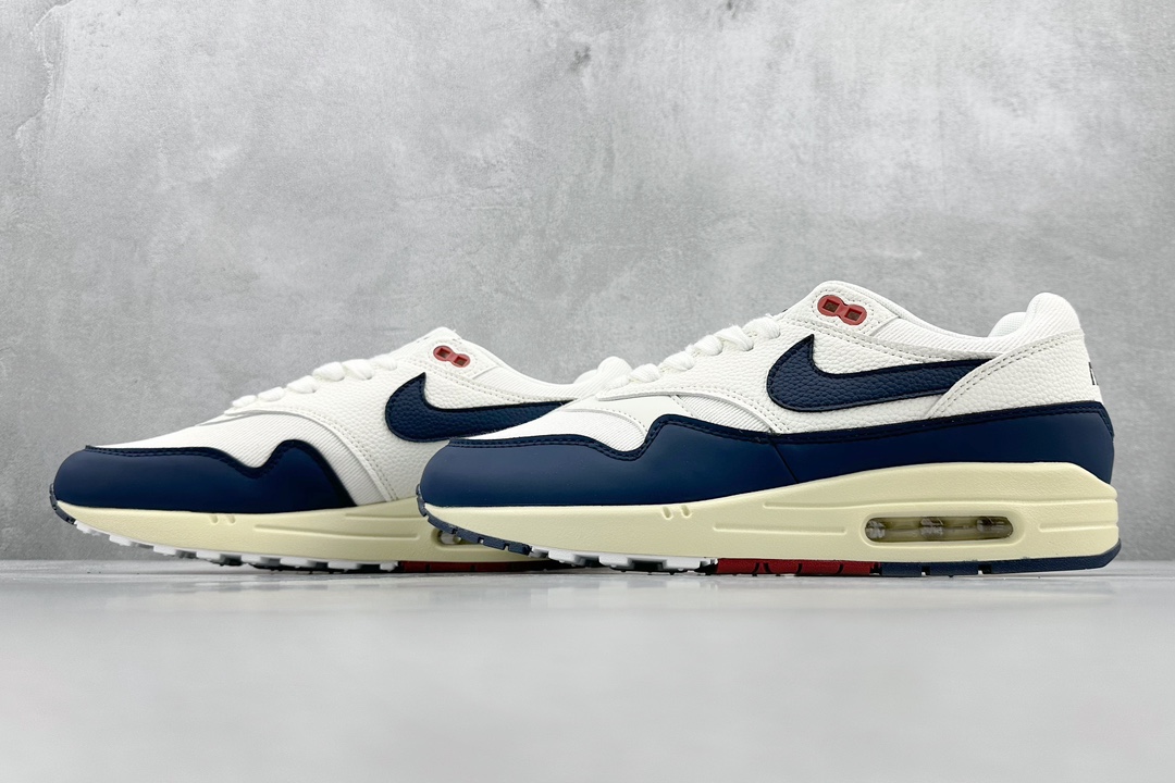 Nike Air Max 1 white, blue and yellow retro casual running shoes FD2370-110