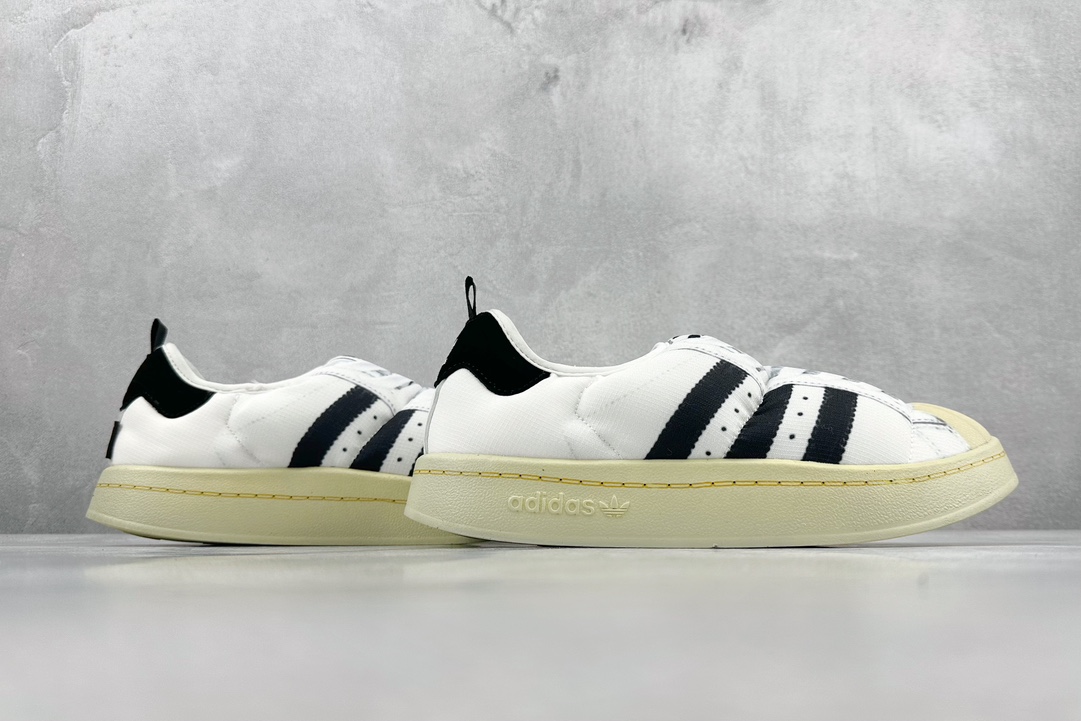 adidas Puffylette all-match single product adidas clover Puffylette bread shoes one-step slippers HP6697