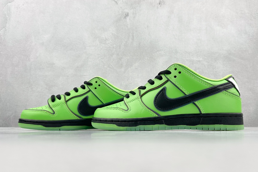 Nike SB Dunk Low Powerpuff Girls Collaboration Green Fluffy FZ8319-300