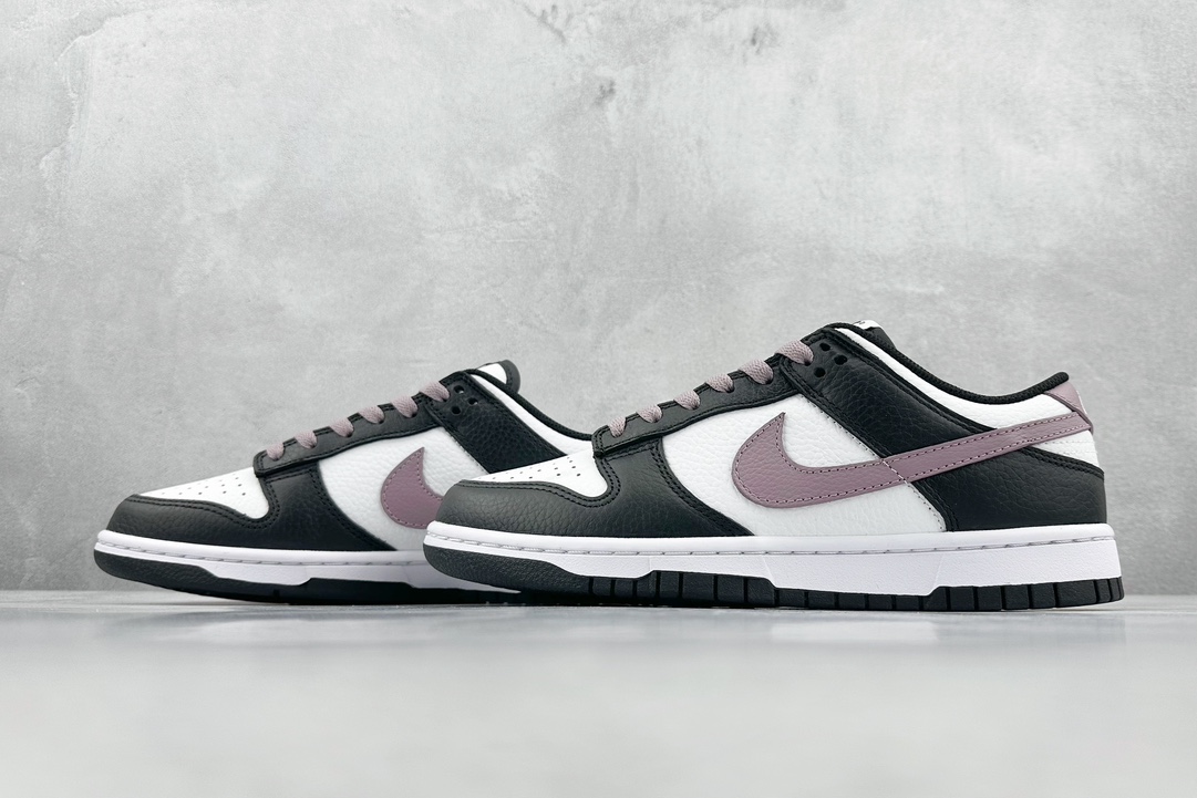 A Nike Dunk Low ”By You Customized” white, black and purple low-top casual sports shoes DO7413-991