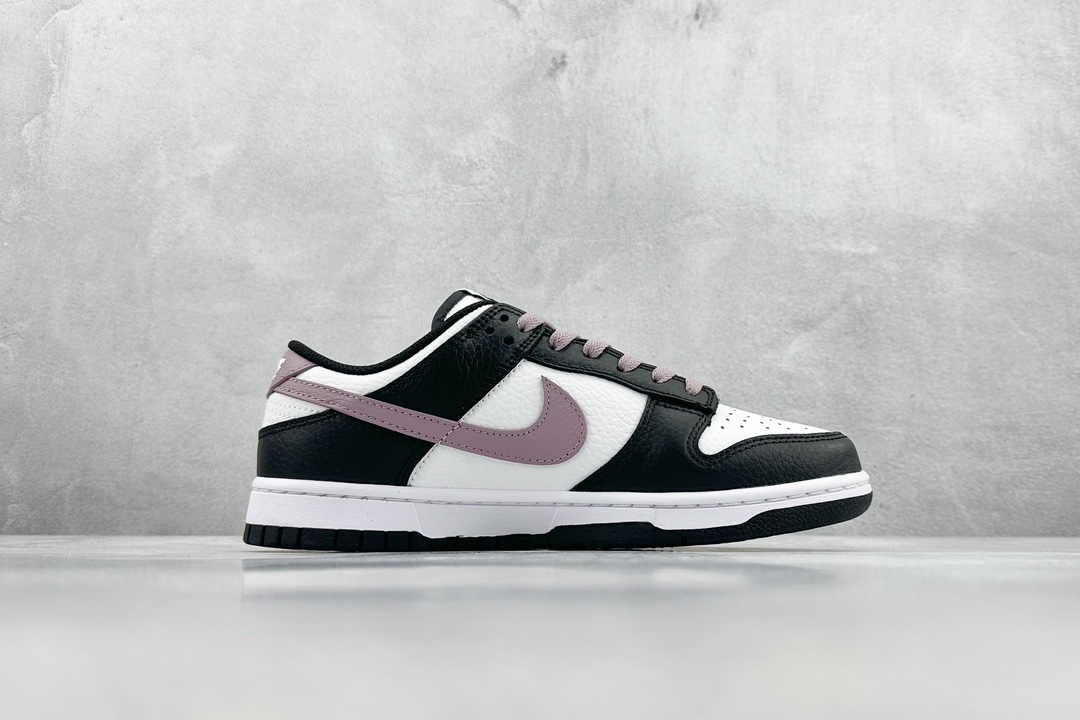 A Nike Dunk Low ”By You Customized” white, black and purple low-top casual sports shoes DO7413-991