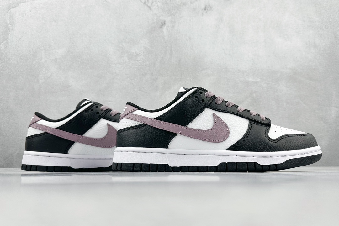 A Nike Dunk Low ”By You Customized” white, black and purple low-top casual sports shoes DO7413-991