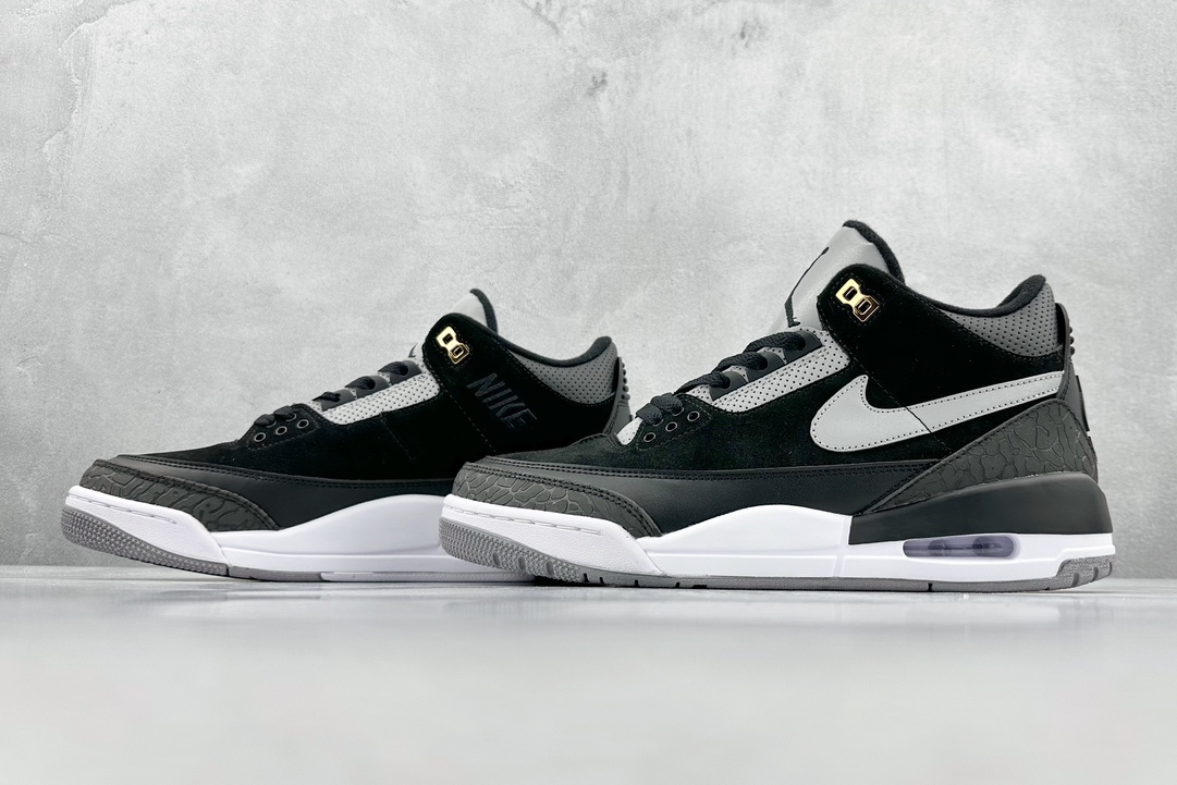 240 5A Air Jordan 3 Retro Tinker “Black Cement” 3M反光 黑水泥 CK4348-007