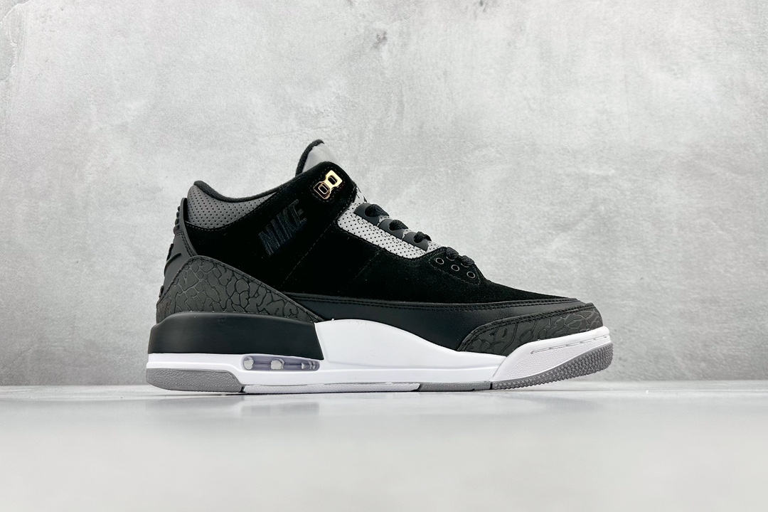 240 5A Air Jordan 3 Retro Tinker “Black Cement” 3M反光 黑水泥 CK4348-007