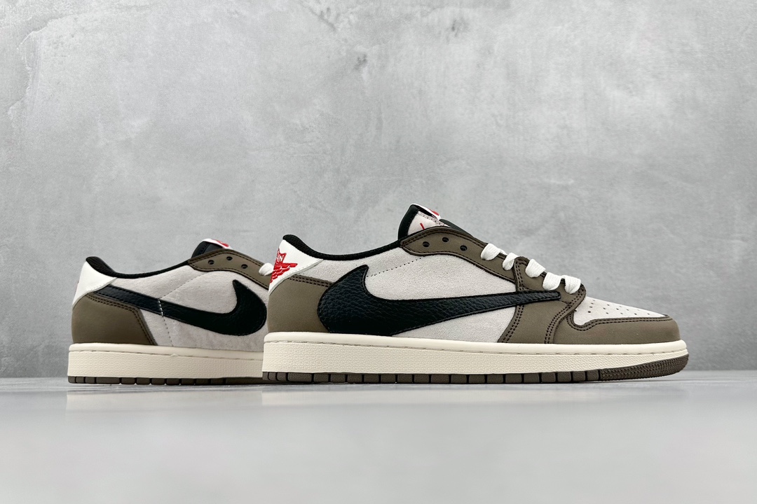 220 Travis Scott x Fragment x Air Jordan 1 Low TS联名倒勾低帮板鞋 DM7866-717