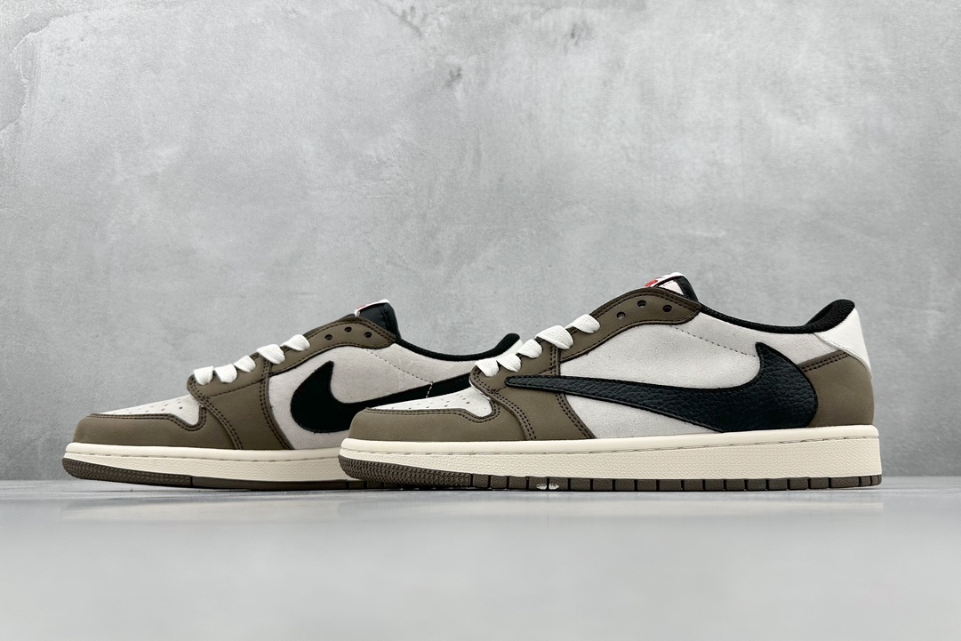 220 Travis Scott x Fragment x Air Jordan 1 Low TS联名倒勾低帮板鞋 DM7866-717