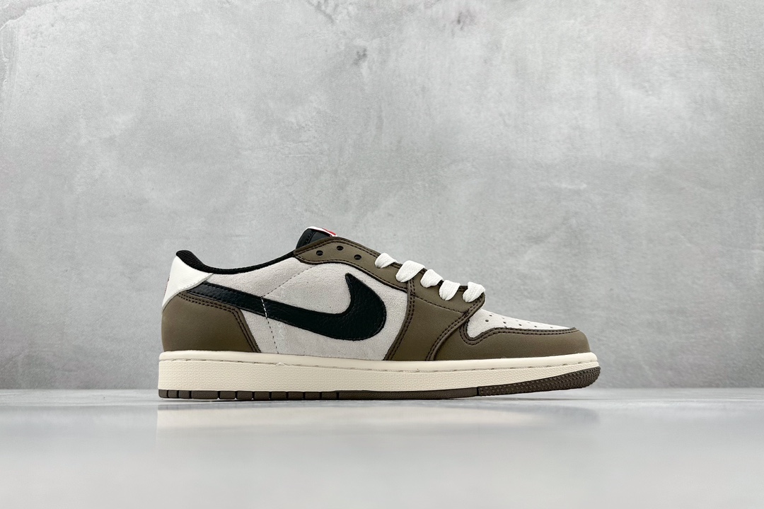 220 Travis Scott x Fragment x Air Jordan 1 Low TS联名倒勾低帮板鞋 DM7866-717