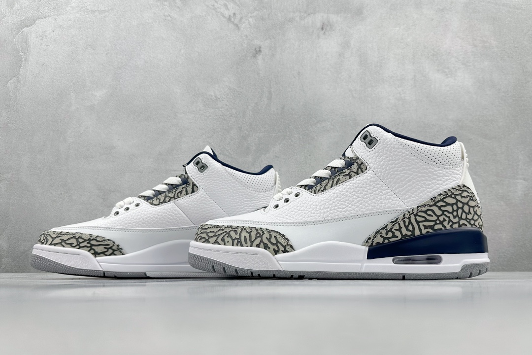 240 性价比 Air Jordan 3 Retro ”Midnight Navy” AJ3 乔3午夜蓝水泥配色 CT8532-140