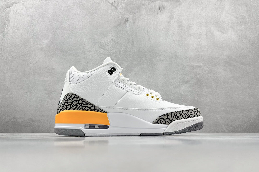 240 5A Air Jordan AJ3 Retro 湖人白黄 CK9246-108