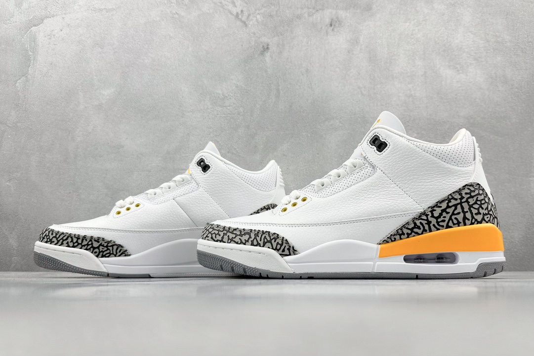 240 5A Air Jordan AJ3 Retro 湖人白黄 CK9246-108