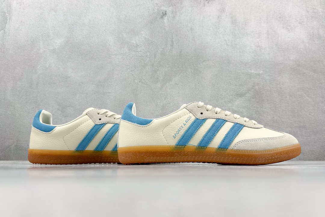 180 RSP Sporty & Rich x adidas originals Samba米白蓝 IE7096