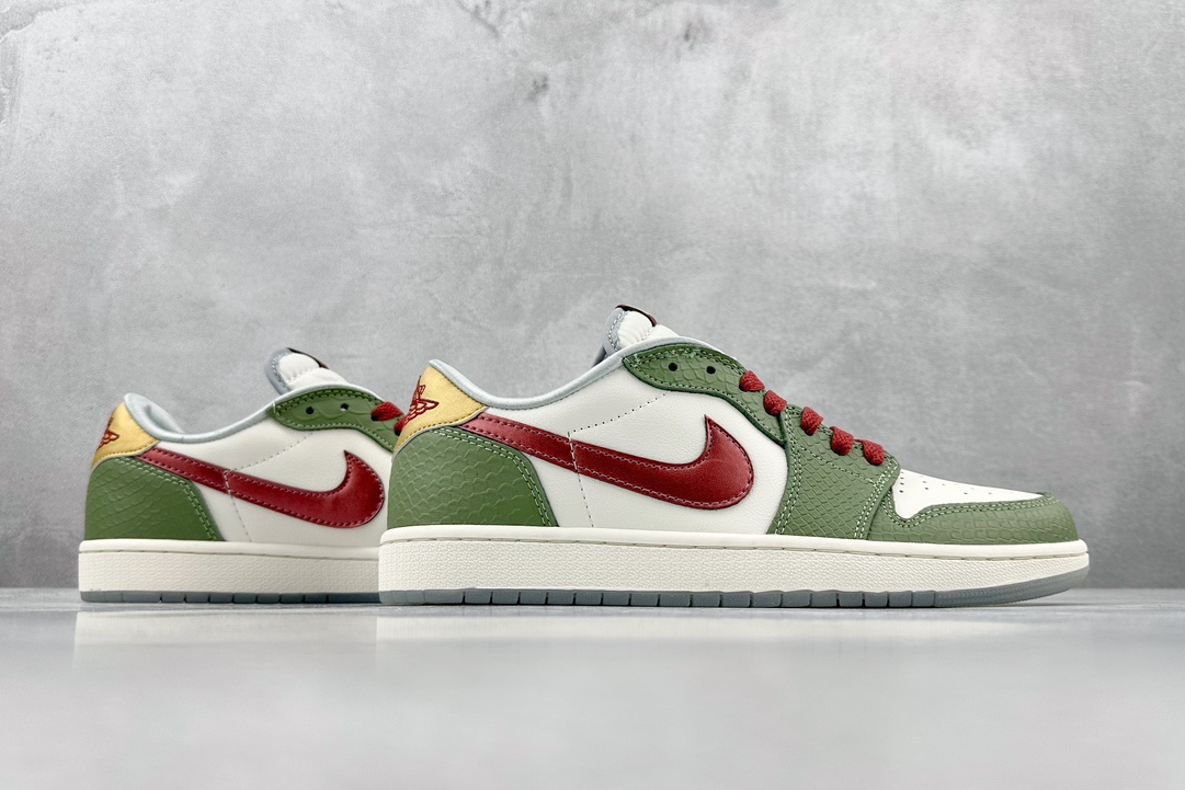 220 YH Air Jordan 1 Low 龙年限定 白绿红 FN3727-100