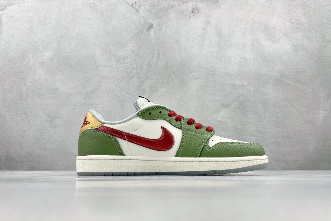 220 YH Air Jordan 1 Low 龙年限定 白绿红 FN3727-100