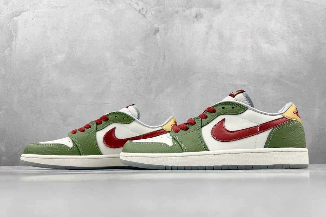 220 YH Air Jordan 1 Low 龙年限定 白绿红 FN3727-100