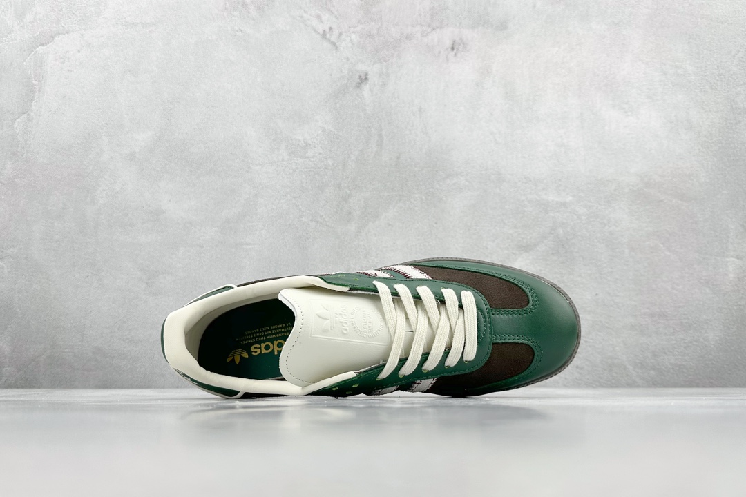 notitle x Adidas Originals Samba OG green and brown joint samba training shoes ID6022