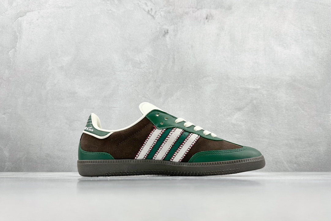 notitle x Adidas Originals Samba OG green and brown joint samba training shoes ID6022